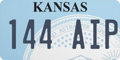 KS license plate 144AIP