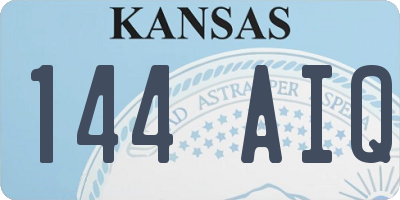 KS license plate 144AIQ