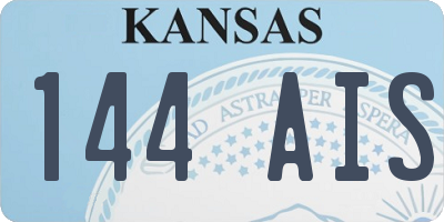 KS license plate 144AIS