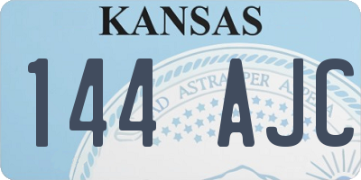 KS license plate 144AJC