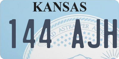 KS license plate 144AJH