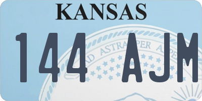 KS license plate 144AJM