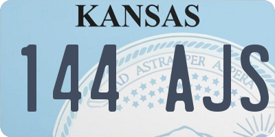 KS license plate 144AJS