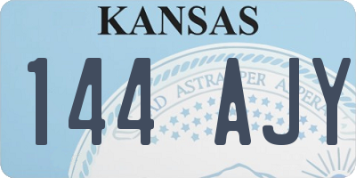 KS license plate 144AJY