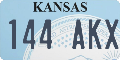 KS license plate 144AKX
