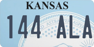 KS license plate 144ALA