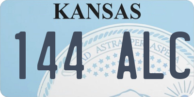 KS license plate 144ALC