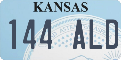 KS license plate 144ALD