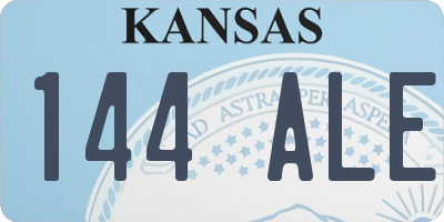 KS license plate 144ALE