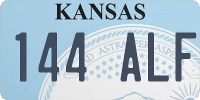 KS license plate 144ALF