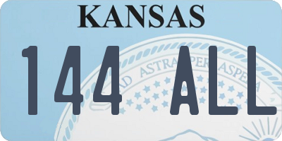 KS license plate 144ALL