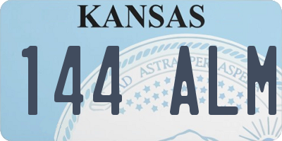 KS license plate 144ALM
