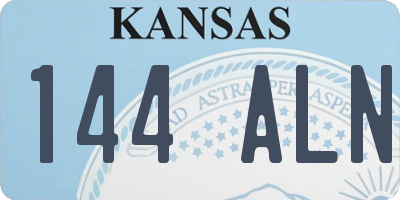 KS license plate 144ALN