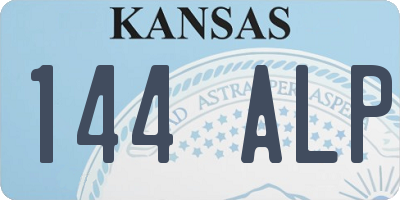 KS license plate 144ALP