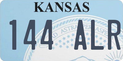 KS license plate 144ALR