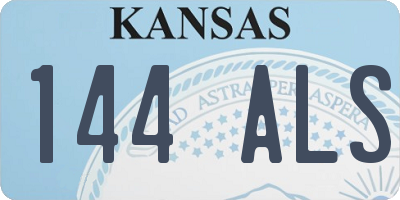 KS license plate 144ALS