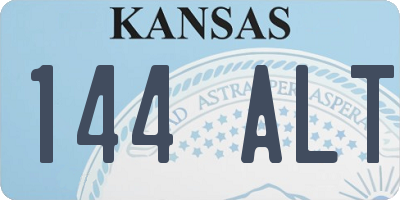 KS license plate 144ALT