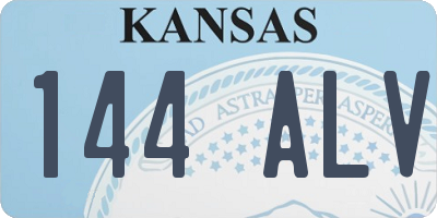KS license plate 144ALV