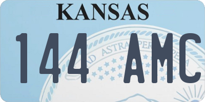 KS license plate 144AMC