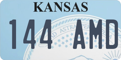 KS license plate 144AMD