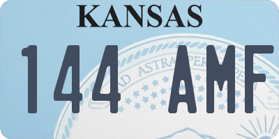 KS license plate 144AMF