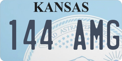 KS license plate 144AMG