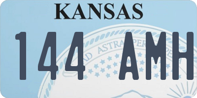 KS license plate 144AMH