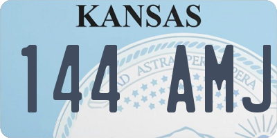 KS license plate 144AMJ