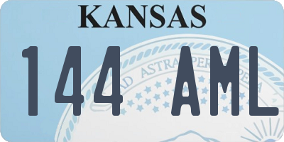 KS license plate 144AML