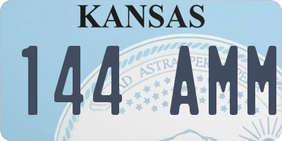 KS license plate 144AMM