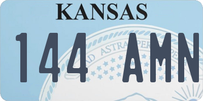 KS license plate 144AMN