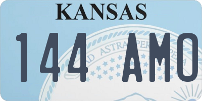 KS license plate 144AMO