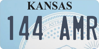KS license plate 144AMR