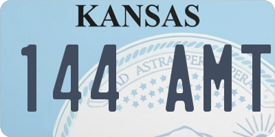 KS license plate 144AMT