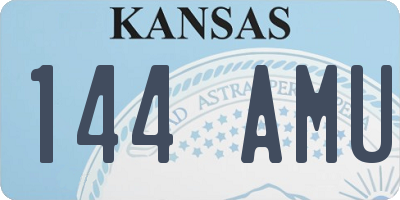 KS license plate 144AMU