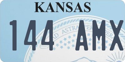 KS license plate 144AMX