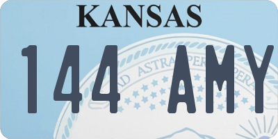 KS license plate 144AMY