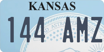 KS license plate 144AMZ
