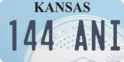 KS license plate 144ANI