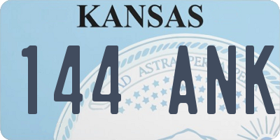 KS license plate 144ANK