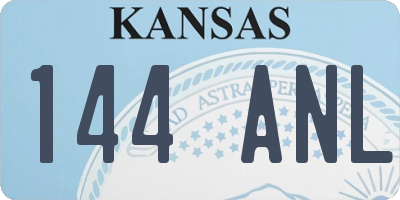 KS license plate 144ANL