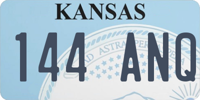 KS license plate 144ANQ