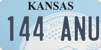 KS license plate 144ANU