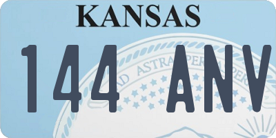 KS license plate 144ANV