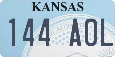 KS license plate 144AOL