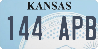 KS license plate 144APB