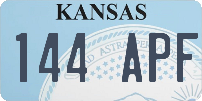 KS license plate 144APF