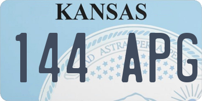 KS license plate 144APG