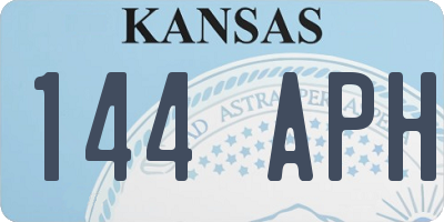 KS license plate 144APH