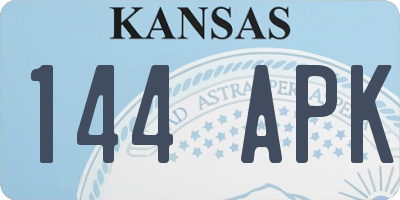 KS license plate 144APK
